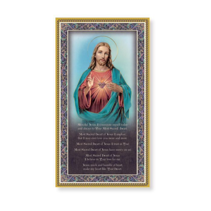 Sacred Heart of Jesus Plaque with Prayer