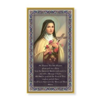St. Therese Plaque with Prayer