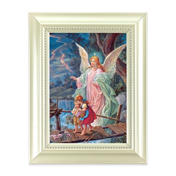 Guardian Angel White Frame