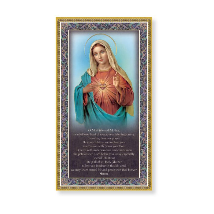 Immaculate Heart of Mary Plaque with Prayer