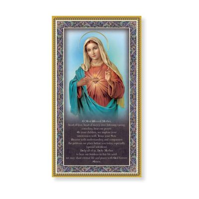 Immaculate Heart of Mary Plaque with Prayer