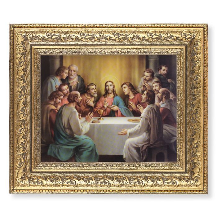 Last Supper Ornate Gold Leaf Antique Frame