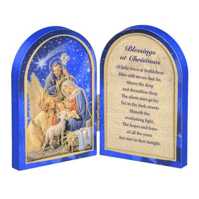 Nativity Scene with Christmas Blessings