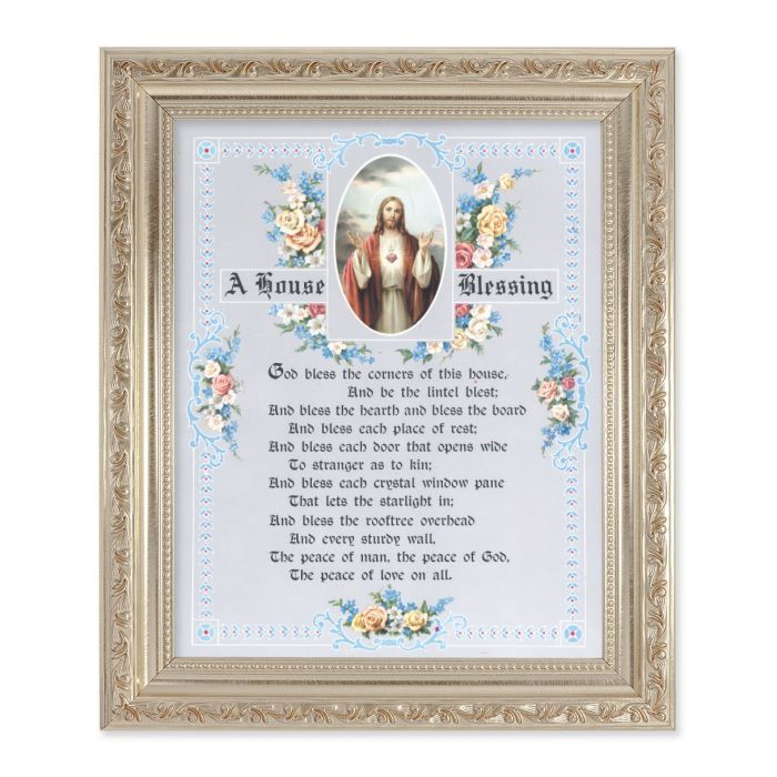A House Blessing Ornate Silver Frame