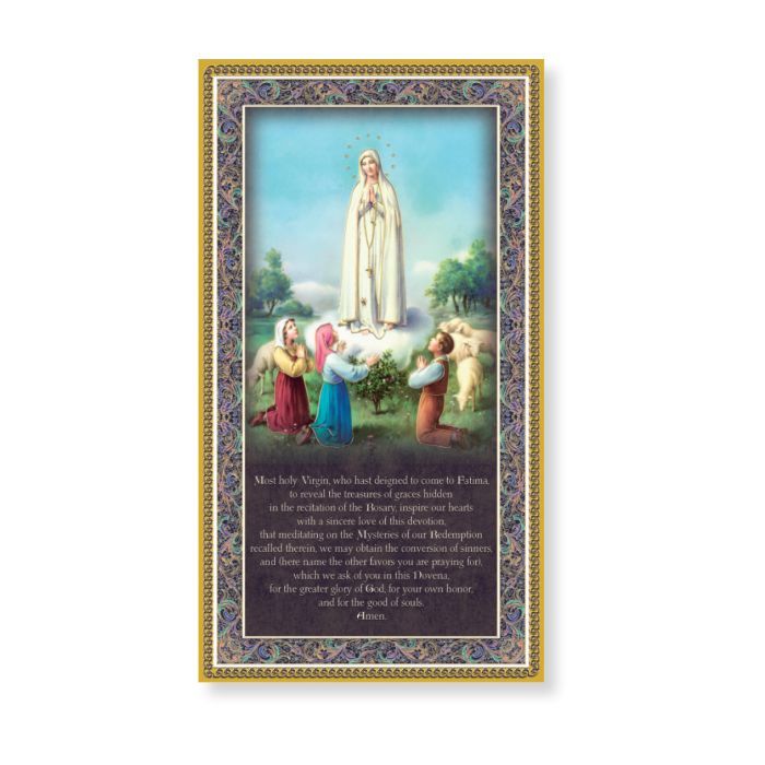 Our Lady of Fatima Plaque with Prayer