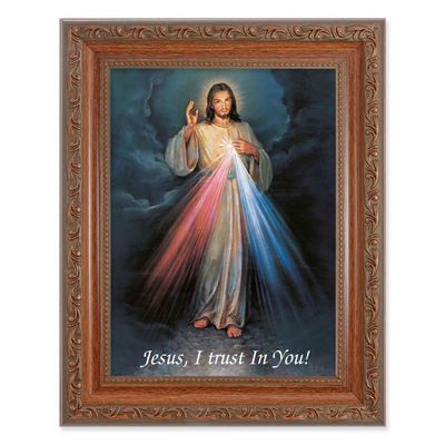 Divine Mercy Wood Frame