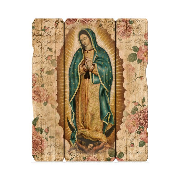 Our Lady of Guadalupe Wooden Plaque