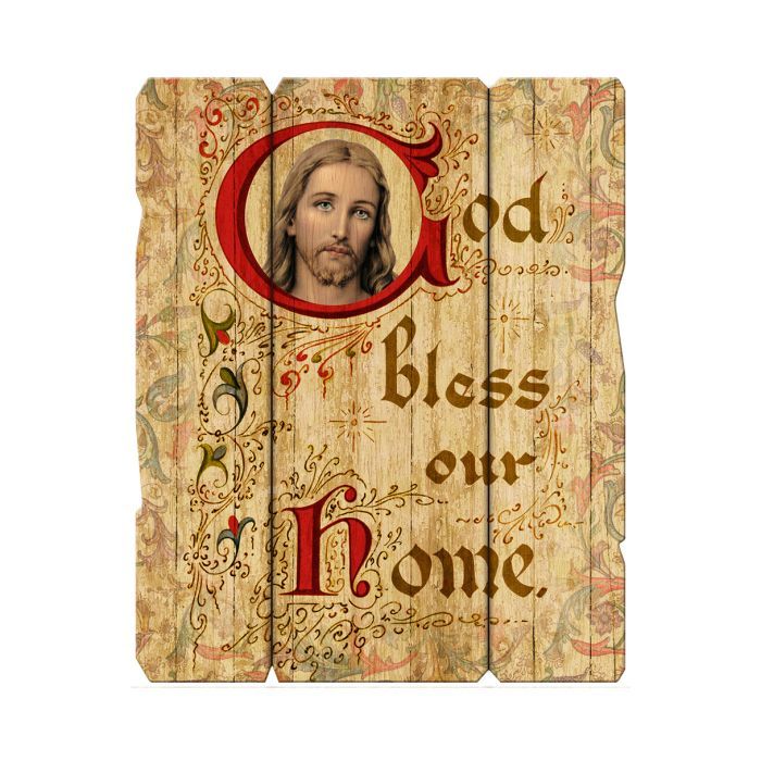 God Bless Our Home Wooden Plaque