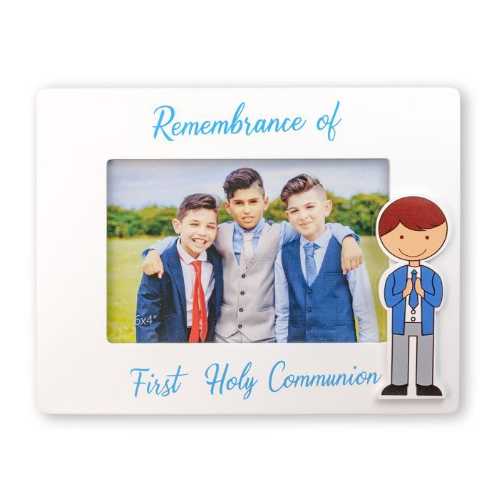 Communion Photo Frame With Boy Sticker