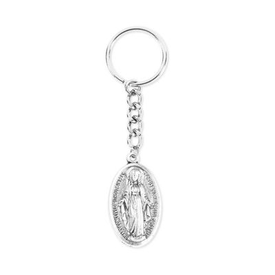 Our Lady Of Grace Miraculous Medal Keychain