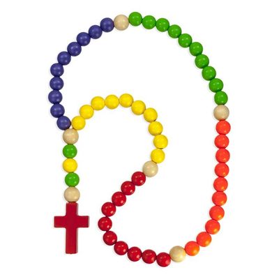 Wooden Kiddie Rosary Multicolored