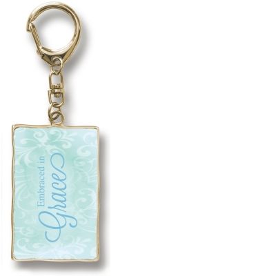 Embraced in Grace ArtMetal Key Ring Disc.