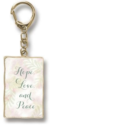 Hope Love Peace ArtMetal Key Ring