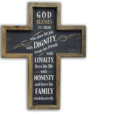 Wall Cross &quot;God Bless the Man&quot;