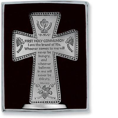 First Communion Stand Message Cross