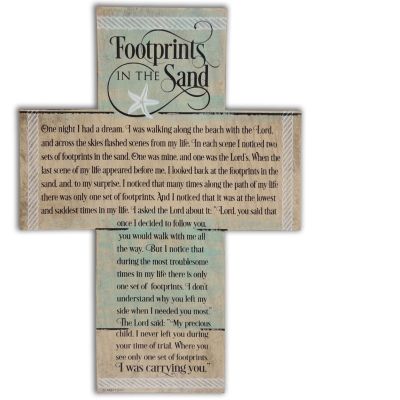 Footprints Cross With Easel