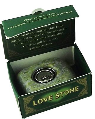 Connemara Marble Love Stone with Claddagh Disc
