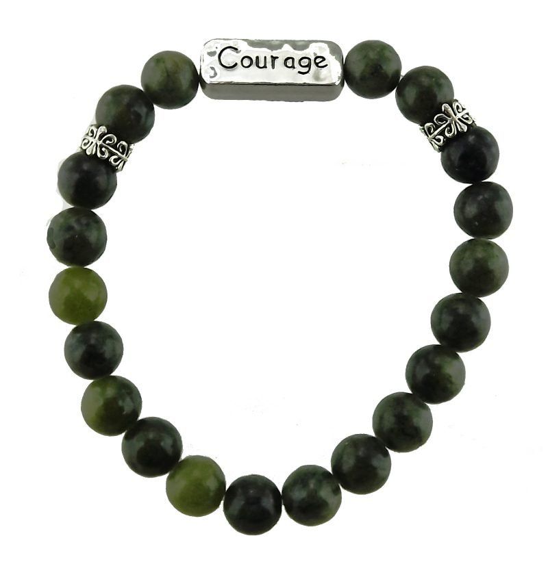 Connemara Marble Courage Message Bracelet