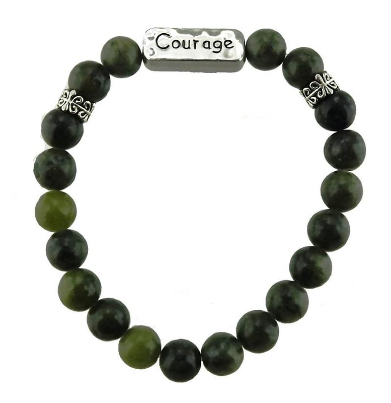 Connemara Marble Courage Message Bracelet