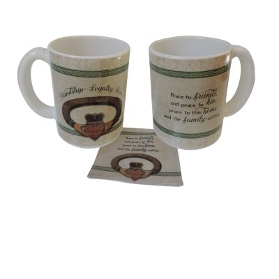 Claddagh Mug and Fabric Coaster