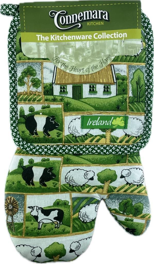 Countryside Style Oven Glove and Pot Holder