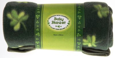 Kids Shamrock Style Fleece Blanket Disc.