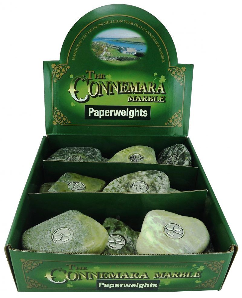 One Connemara Marble Symbol Stone with Disc- Paperweight