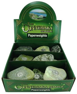 One Connemara Marble Symbol Stone with Disc- Paperweight