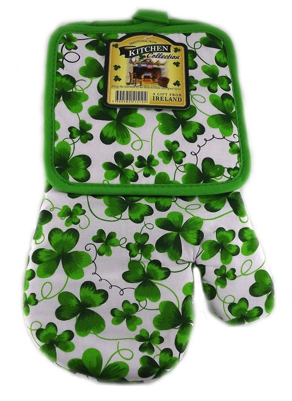 Shamrock Style Oven Glove and Pot Holder