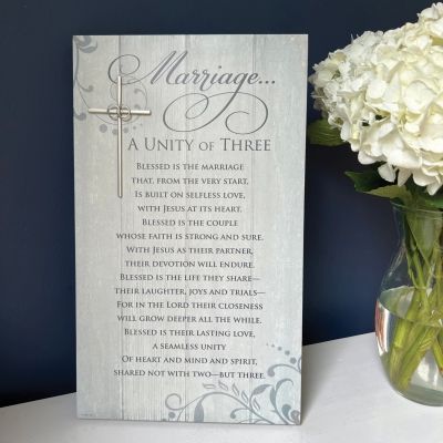 Marriage &quot;A Unity of Three&quot; Plaque