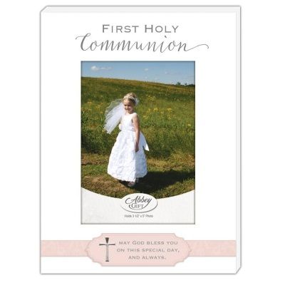 First Communion Frame Pink Cross