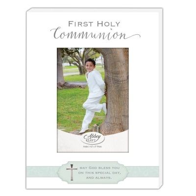 First Communion Frame Blue Cross