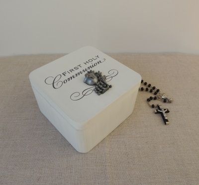 First Communion Trinket White Box
