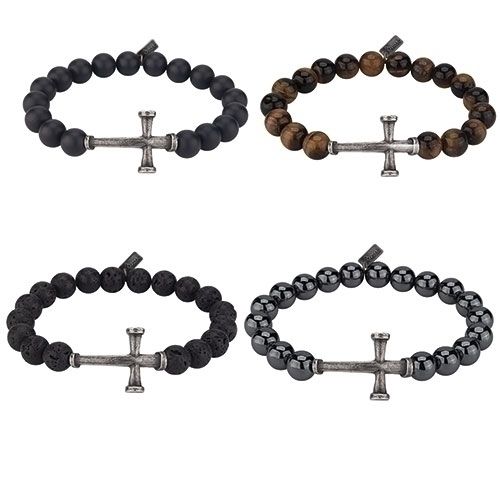 Men's Nail Cross Bracelet- 4 Different Styles