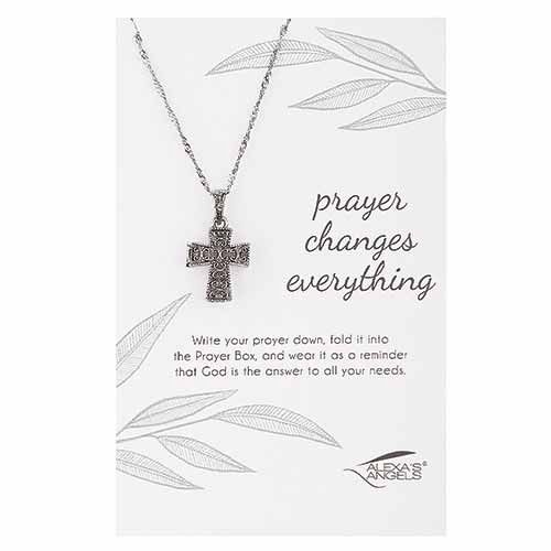 Prayer Box Necklace- Cross