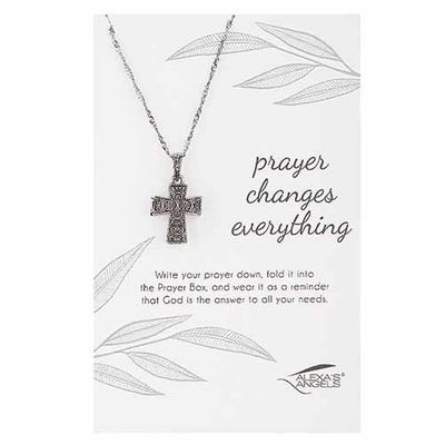 Prayer Box Necklace- Cross