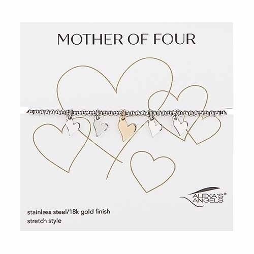Mother Of Four Stretch Bracelet