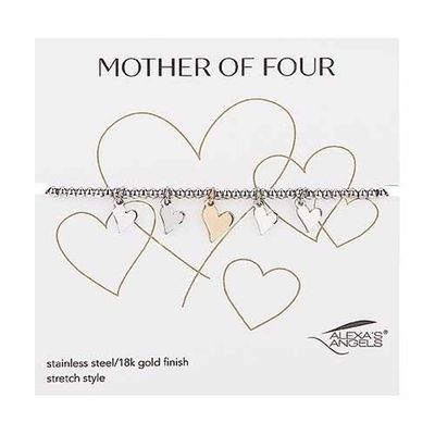 Mother Of Four Stretch Bracelet