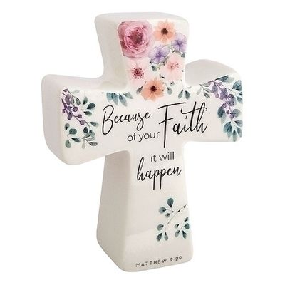 4.5&quot; Because Of Your Faith Cross