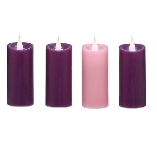 4.5&quot; Advent Pillar 4pc. Set