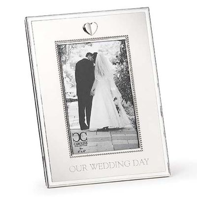 8.5&quot; Our Wedding Day Silver Frame
