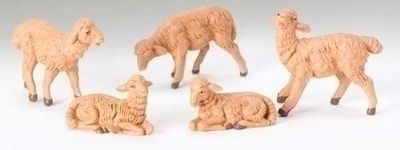5&quot; Scale Brown Sheep 5pc Figure