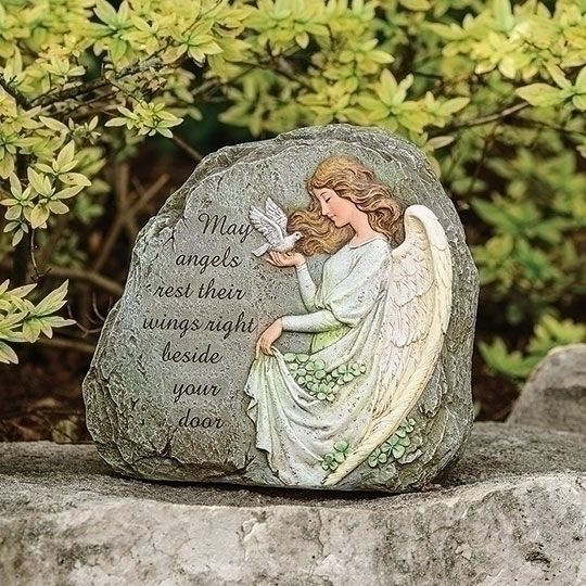 8.25&quot; Celtic Angel Garden Stone