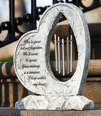 ​12&quot; Heart Garden Stone Chime