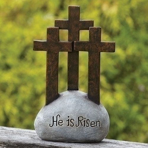 6.75" He Is Risen Cross