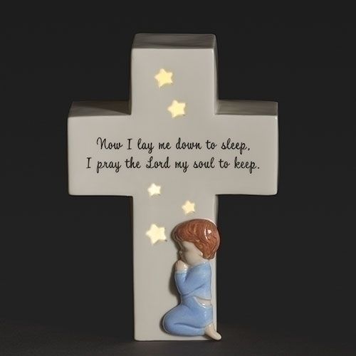 6.5&quot; Boy Night Light Cross