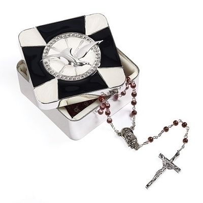 1.5&quot; Confirmation Box Black Cross