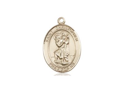 14kt Gold Medium St. Christopher- Medal Only