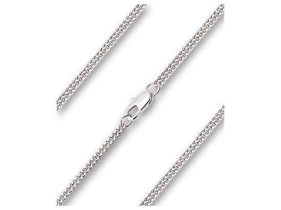 20&quot; Rhodium Curb Chain with Lobster Claw - Carded