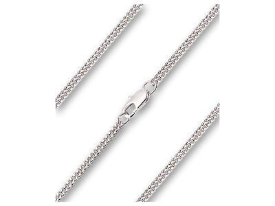 20&quot; Rhodium Curb Chain with Lobster Claw - Carded